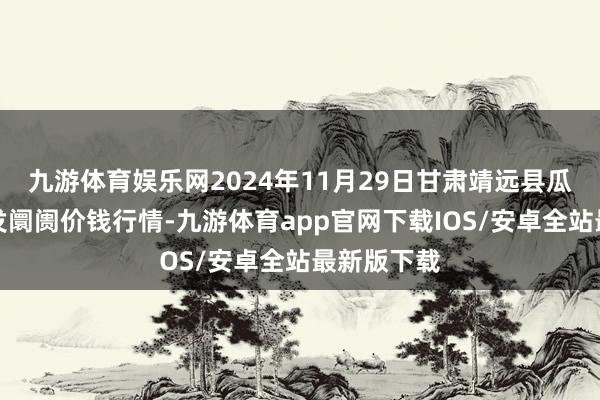 九游体育娱乐网2024年11月29日甘肃靖远县瓜果蔬菜批发阛阓价钱行情-九游体育app官网下载IOS/安卓全站最新版下载