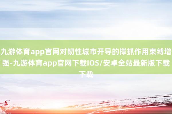 九游体育app官网对韧性城市开导的撑抓作用束缚增强-九游体育app官网下载IOS/安卓全站最新版下载