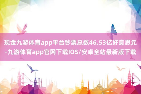 现金九游体育app平台钞票总数46.53亿好意思元-九游体育app官网下载IOS/安卓全站最新版下载