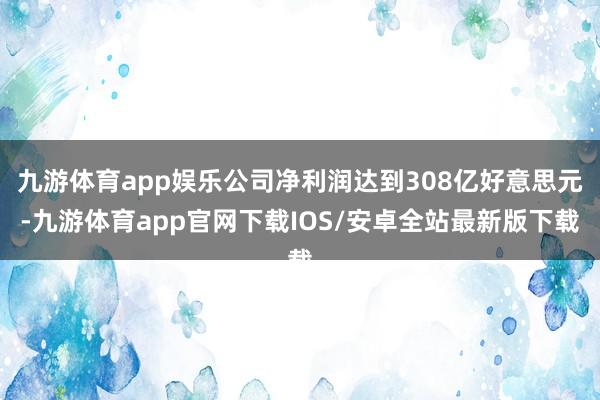 九游体育app娱乐公司净利润达到308亿好意思元-九游体育app官网下载IOS/安卓全站最新版下载